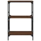 vidaXL Bücherregal 3 Böden Braun Eiche 59x35x90,5 cm Holzwerkstoff vidaXL Bücherregal 3 Böden Braun Eiche 59x35x90,5 cm Holzwerkstoff