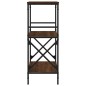 vidaXL Bücherregal 3 Böden Braun Eiche 59x35x90,5 cm Holzwerkstoff vidaXL Bücherregal 3 Böden Braun Eiche 59x35x90,5 cm Holzwerkstoff