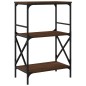 vidaXL Bücherregal 3 Böden Braun Eiche 59x35x90,5 cm Holzwerkstoff vidaXL Bücherregal 3 Böden Braun Eiche 59x35x90,5 cm Holzwerkstoff