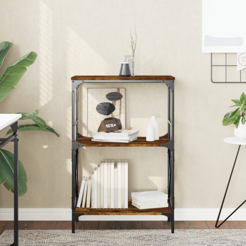 vidaXL Bücherregal 3 Böden Räuchereiche 59x35x90,5 cm Holzwerkstoff vidaXL Bücherregal 3 Böden Räuchereiche 59x35x90,5 cm Holzwerkstoff