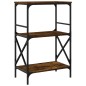 vidaXL Bücherregal 3 Böden Räuchereiche 59x35x90,5 cm Holzwerkstoff vidaXL Bücherregal 3 Böden Räuchereiche 59x35x90,5 cm Holzwerkstoff