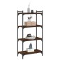 vidaXL Bücherregal 4 Böden Braun Eiche-Optik 60x30x120cm Holzwerkstoff vidaXL Bücherregal 4 Böden Braun Eiche-Optik 60x30x120cm Holzwerkstoff