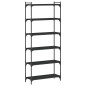 vidaXL Bücherregal 6 Böden Schwarz 80x30x188 cm Holzwerkstoff vidaXL Bücherregal 6 Böden Schwarz 80x30x188 cm Holzwerkstoff