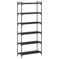 vidaXL Bücherregal 6 Böden Schwarz 80x30x188 cm Holzwerkstoff vidaXL Bücherregal 6 Böden Schwarz 80x30x188 cm Holzwerkstoff