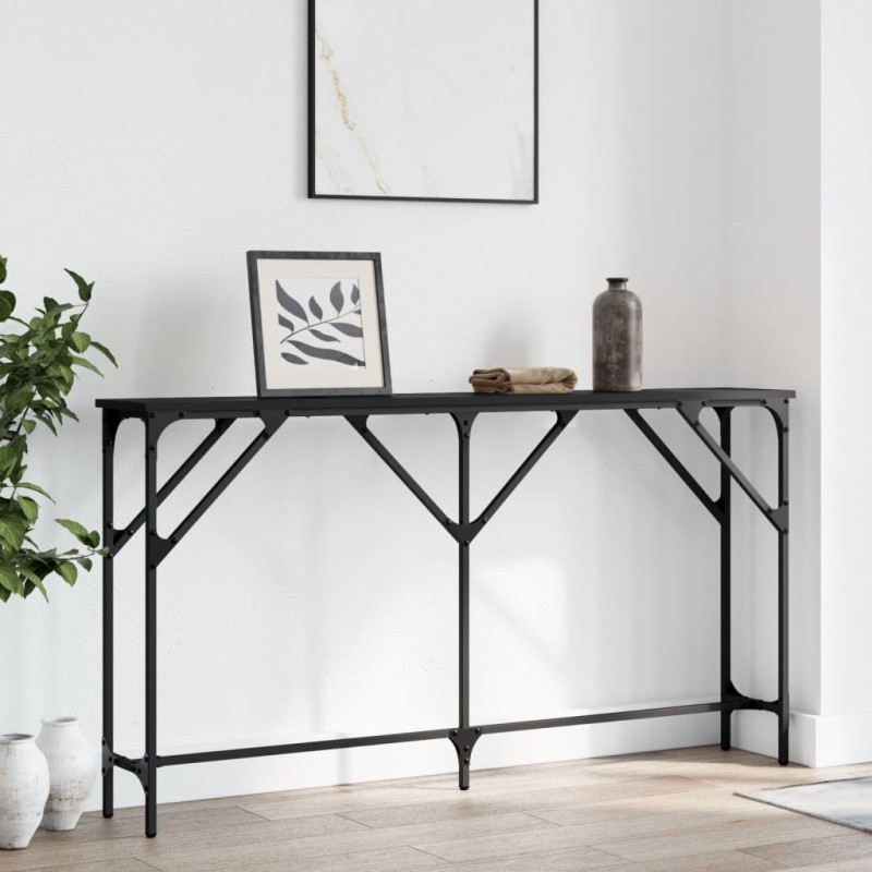 vidaXL Konsolentisch Schwarz 140x23x75 cm Holzwerkstoff vidaXL Konsolentisch Schwarz 140x23x75 cm Holzwerkstoff