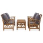 vidaXL 4-tlg. Garten-Lounge-Set mit Auflagen Massivholz Akazie vidaXL 4-tlg. Garten-Lounge-Set mit Auflagen Massivholz Akazie