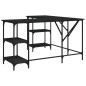 vidaXL Schreibtisch Schwarz 139x139x75 cm Holzwerkstoff vidaXL Schreibtisch Schwarz 139x139x75 cm Holzwerkstoff