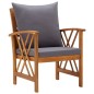 vidaXL 4-tlg. Garten-Lounge-Set mit Auflagen Massivholz Akazie vidaXL 4-tlg. Garten-Lounge-Set mit Auflagen Massivholz Akazie