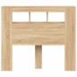 vidaXL LED-Kopfteil Sonoma Eiche 120x18,5x103,5 cm Holzwerkstoff