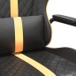 vidaXL Gaming-Stuhl mit Massagefunktion Gold und Schwarz Kunstleder vidaXL Gaming-Stuhl mit Massagefunktion Gold und Schwarz Kunstleder