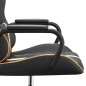 vidaXL Gaming-Stuhl mit Massagefunktion Gold und Schwarz Kunstleder vidaXL Gaming-Stuhl mit Massagefunktion Gold und Schwarz Kunstleder