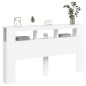 vidaXL LED-Kopfteil Weiß 180x18,5x103,5 cm Holzwerkstoff vidaXL LED-Kopfteil Weiß 180x18,5x103,5 cm Holzwerkstoff
