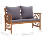 vidaXL 4-tlg. Garten-Lounge-Set mit Auflagen Massivholz Akazie vidaXL 4-tlg. Garten-Lounge-Set mit Auflagen Massivholz Akazie