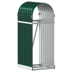 vidaXL Kaminholzunterstand Grün 40x45x100 cm Verzinkter Stahl