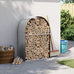 vidaXL Kaminholzunterstand Hellgrau 80x45x120 cm Verzinkter Stahl