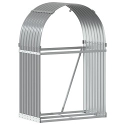 vidaXL Kaminholzunterstand Hellgrau 80x45x120 cm Verzinkter Stahl
