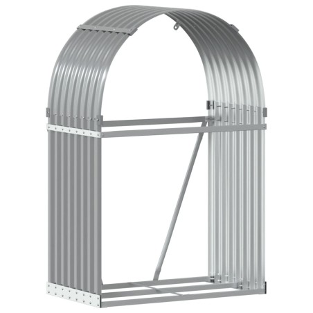 vidaXL Kaminholzunterstand Hellgrau 80x45x120 cm Verzinkter Stahl