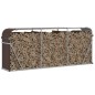 vidaXL Kaminholzunterstand Braun 234x45x100 cm Verzinkter Stahl vidaXL Kaminholzunterstand Braun 234x45x100 cm Verzinkter Stahl