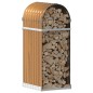 vidaXL Kaminholzunterstand Hellbraun 40x45x100 cm Verzinkter Stahl vidaXL Kaminholzunterstand Hellbraun 40x45x100 cm Verzinkter Stahl