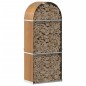 vidaXL Kaminholzunterstand Hellbraun 80x45x190 cm Verzinkter Stahl vidaXL Kaminholzunterstand Hellbraun 80x45x190 cm Verzinkter Stahl