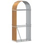 vidaXL Kaminholzunterstand Hellbraun 80x45x190 cm Verzinkter Stahl vidaXL Kaminholzunterstand Hellbraun 80x45x190 cm Verzinkter Stahl