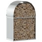 vidaXL Kaminholzunterstand Silbern 80x45x120 cm Verzinkter Stahl vidaXL Kaminholzunterstand Silbern 80x45x120 cm Verzinkter Stahl