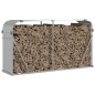 vidaXL Kaminholzunterstand Silbern 180x45x100 cm Verzinkter Stahl vidaXL Kaminholzunterstand Silbern 180x45x100 cm Verzinkter Stahl