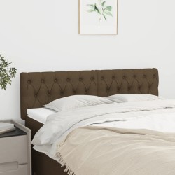vidaXL Kopfteile 2 Stk. Dunkelbraun 80x7x78/88 cm Stoff