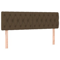 vidaXL Kopfteile 2 Stk. Dunkelbraun 80x7x78/88 cm Stoff