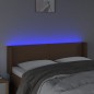 vidaXL LED Kopfteil Braun 147x16x78/88 cm Kunstleder