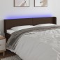 vidaXL LED Kopfteil Braun 183x16x78/88 cm Kunstleder