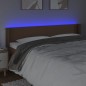 vidaXL LED Kopfteil Braun 183x16x78/88 cm Kunstleder