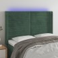 vidaXL LED Kopfteil Dunkelgrün 147x16x118/128 cm Samt vidaXL LED Kopfteil Dunkelgrün 147x16x118/128 cm Samt