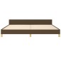 vidaXL Bettgestell mit Kopfteil Dunkelbraun 200x200 cm Stoff vidaXL Bettgestell mit Kopfteil Dunkelbraun 200x200 cm Stoff