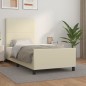 vidaXL Bettgestell mit Kopfteil Creme 90x190 cm Kunstleder vidaXL Bettgestell mit Kopfteil Creme 90x190 cm Kunstleder