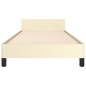 vidaXL Bettgestell mit Kopfteil Creme 90x190 cm Kunstleder vidaXL Bettgestell mit Kopfteil Creme 90x190 cm Kunstleder