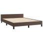 vidaXL Bettgestell mit Kopfteil Braun 140x200 cm Kunstleder vidaXL Bettgestell mit Kopfteil Braun 140x200 cm Kunstleder