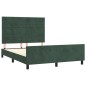 vidaXL Bettgestell mit Kopfteil Dunkelgrün 140x200 cm Samt vidaXL Bettgestell mit Kopfteil Dunkelgrün 140x200 cm Samt