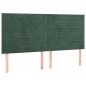 vidaXL Bettgestell mit Kopfteil Dunkelgrün 140x200 cm Samt vidaXL Bettgestell mit Kopfteil Dunkelgrün 140x200 cm Samt