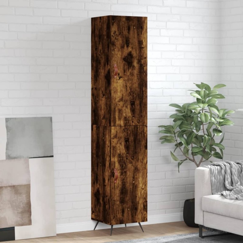 vidaXL Highboard Räuchereiche 34,5x34x180 cm Holzwerkstoff vidaXL Highboard Räuchereiche 34,5x34x180 cm Holzwerkstoff