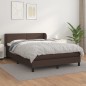 vidaXL Boxspringbett mit Matratze Braun 140x200 cm Kunstleder vidaXL Boxspringbett mit Matratze Braun 140x200 cm Kunstleder