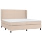 vidaXL Boxspringbett Matratze Cappuccino-Braun 200x200cm Kunstleder vidaXL Boxspringbett Matratze Cappuccino-Braun 200x200cm Kunstleder