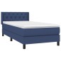 vidaXL Boxspringbett mit Matratze Blau 80x200 cm Stoff vidaXL Boxspringbett mit Matratze Blau 80x200 cm Stoff