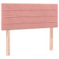 vidaXL Boxspringbett mit Matratze & LED Rosa 90x200 cm Samt vidaXL Boxspringbett mit Matratze & LED Rosa 90x200 cm Samt