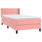vidaXL Boxspringbett mit Matratze Rosa 90x200 cm Samt vidaXL Boxspringbett mit Matratze Rosa 90x200 cm Samt