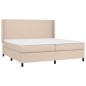 vidaXL Boxspringbett mit Matratze & LED Cappuccino-Braun 200x200cm vidaXL Boxspringbett mit Matratze & LED Cappuccino-Braun 200x200cm