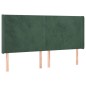vidaXL Boxspringbett mit Matratze & LED Dunkelgrün 160x200 cm Samt vidaXL Boxspringbett mit Matratze & LED Dunkelgrün 160x200 cm Samt