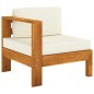 8-tlg. Garten-Lounge-Set mit Creme Auflagen Massivholz Akazie 8-tlg. Garten-Lounge-Set mit Creme Auflagen Massivholz Akazie