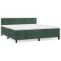 vidaXL Boxspringbett mit Matratze Dunkelgrün 160x200 cm Samt vidaXL Boxspringbett mit Matratze Dunkelgrün 160x200 cm Samt