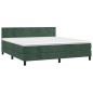 vidaXL Boxspringbett mit Matratze Dunkelgrün 160x200 cm Samt vidaXL Boxspringbett mit Matratze Dunkelgrün 160x200 cm Samt